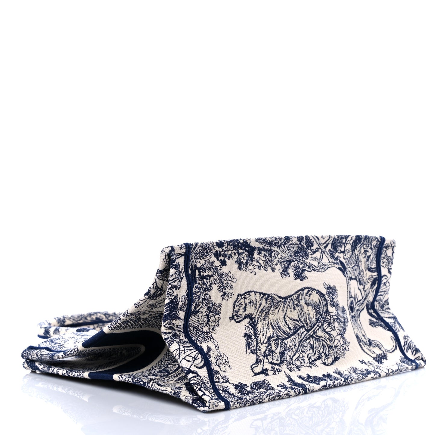 CHRISTIAN DIOR Canvas Toile Book Tote Blue