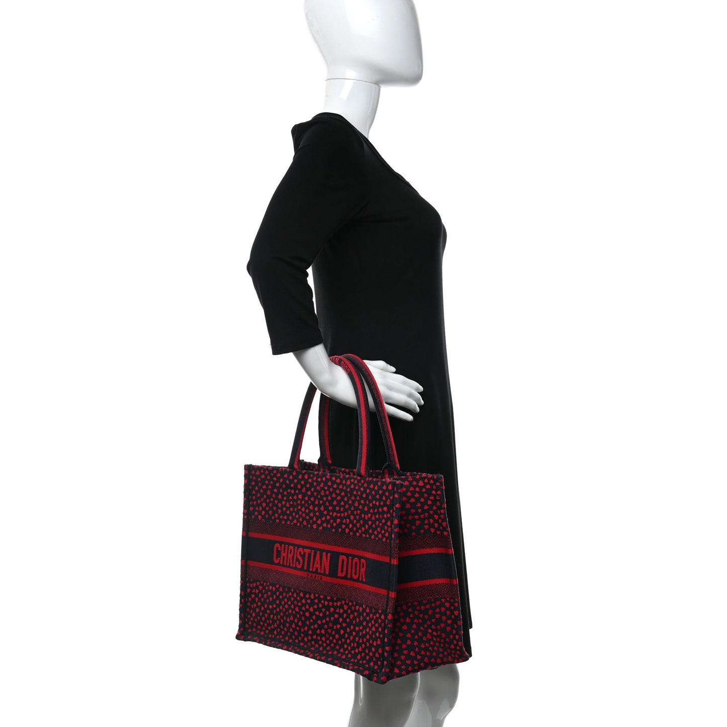 CHRISTIAN DIOR Pop Heart I Love Paris Book Tote Red