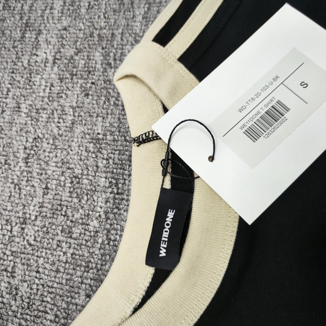WE11D0NE Patchwork Embroidered LettersT-Shirt