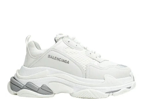 Balenciag* Triple S Trainer White-Sliver Logo