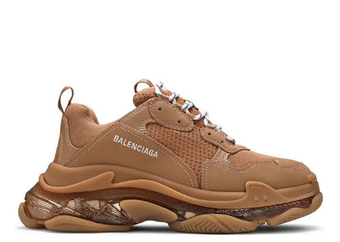 Balenciag* Triple S Sneaker Clear Sole 鈥?Light Camel