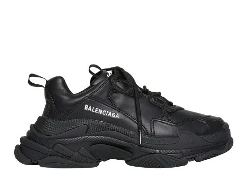 Balenciag* TRIPLE S SNEAKER IN LEATHER BLACK