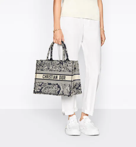 DIOR BOOK TOTE Blue Toile de (36 x 27.5 x 16.5 cm) ZVPWI6OZ