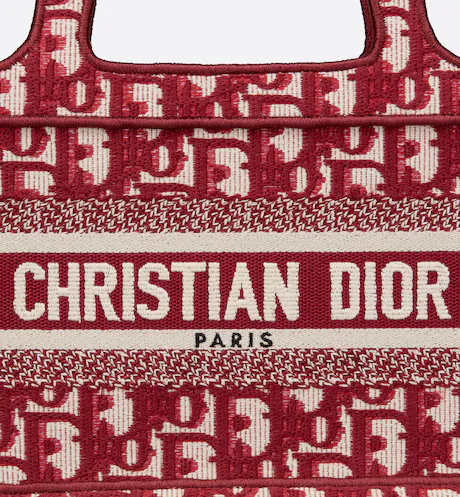 MINI DIOR BOOK TOTE Burgundy Dior (22.5 x 15 x 6 cm)