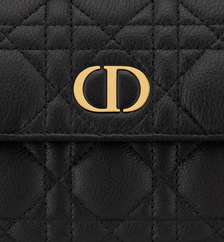 DIOR CARO WALLET Black