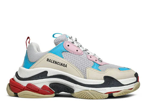 Balenciag* Wmns Triple S White Blue Pink 2019