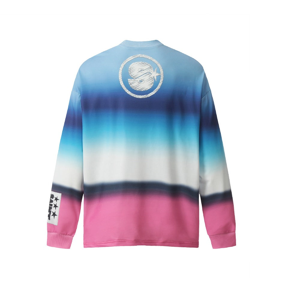 Saint Mich@el Tears Full Print Long Sleeve Blue Pink