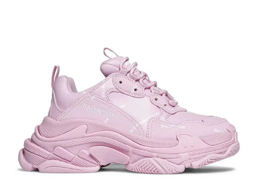 Balenciag* Wmns Triple S Sneaker Allover Logo 鈥?Pink
