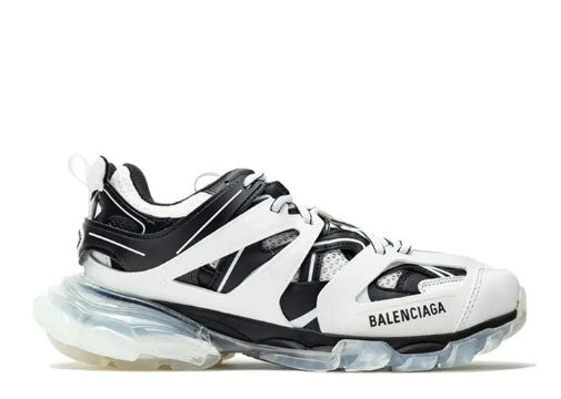 Balenciag* Track Sneaker Clear Sole 鈥?White Black