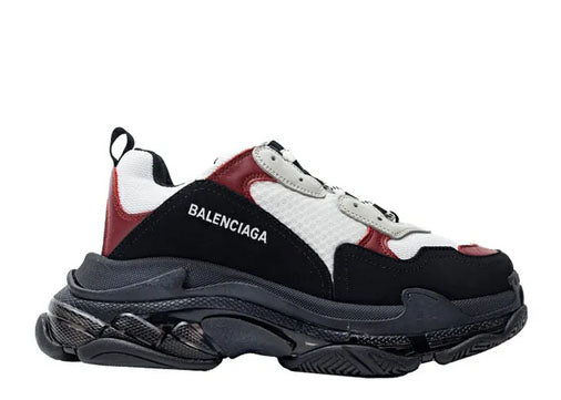 Balenciag* Triple S Trainer Black Burgundy