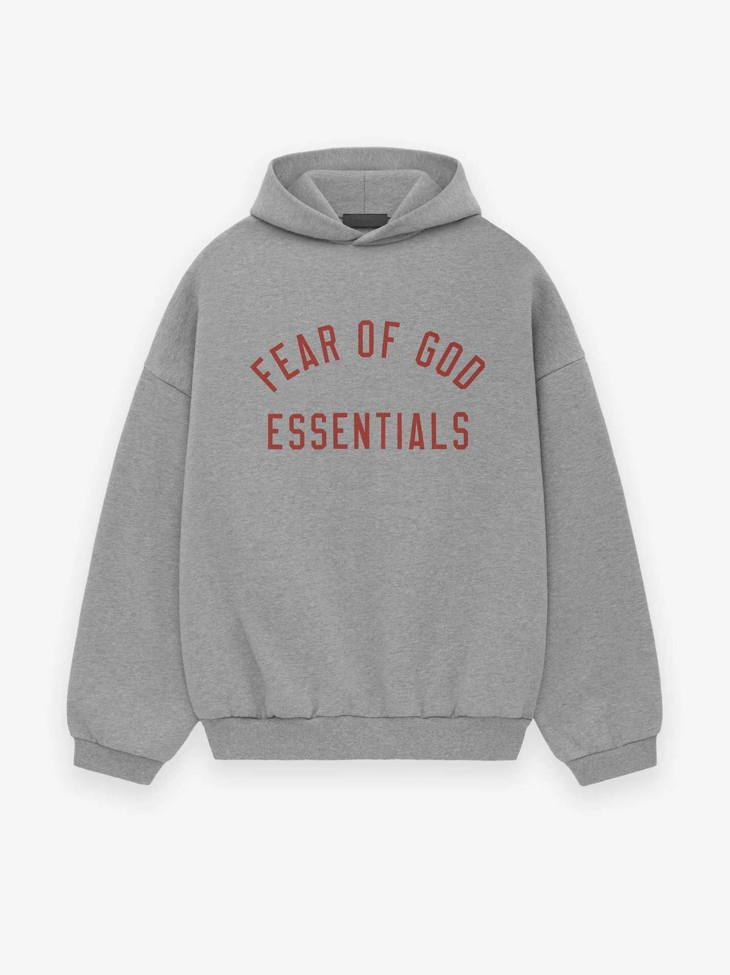 FEAR OF GOD ESSENTIALS 24FW letter print hoodie.