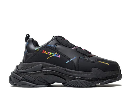 Balenciag* Wmns Triple S Sneaker Black Color Logo