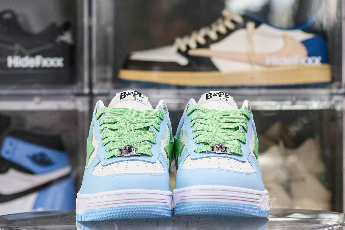 OFF-WHITE A Bathing Ape Bapesta 鈥?Pastel Pack Blue