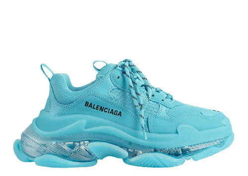 Balenciag* Wmns Triple S Sneaker Clear Sole 鈥?Turquoise