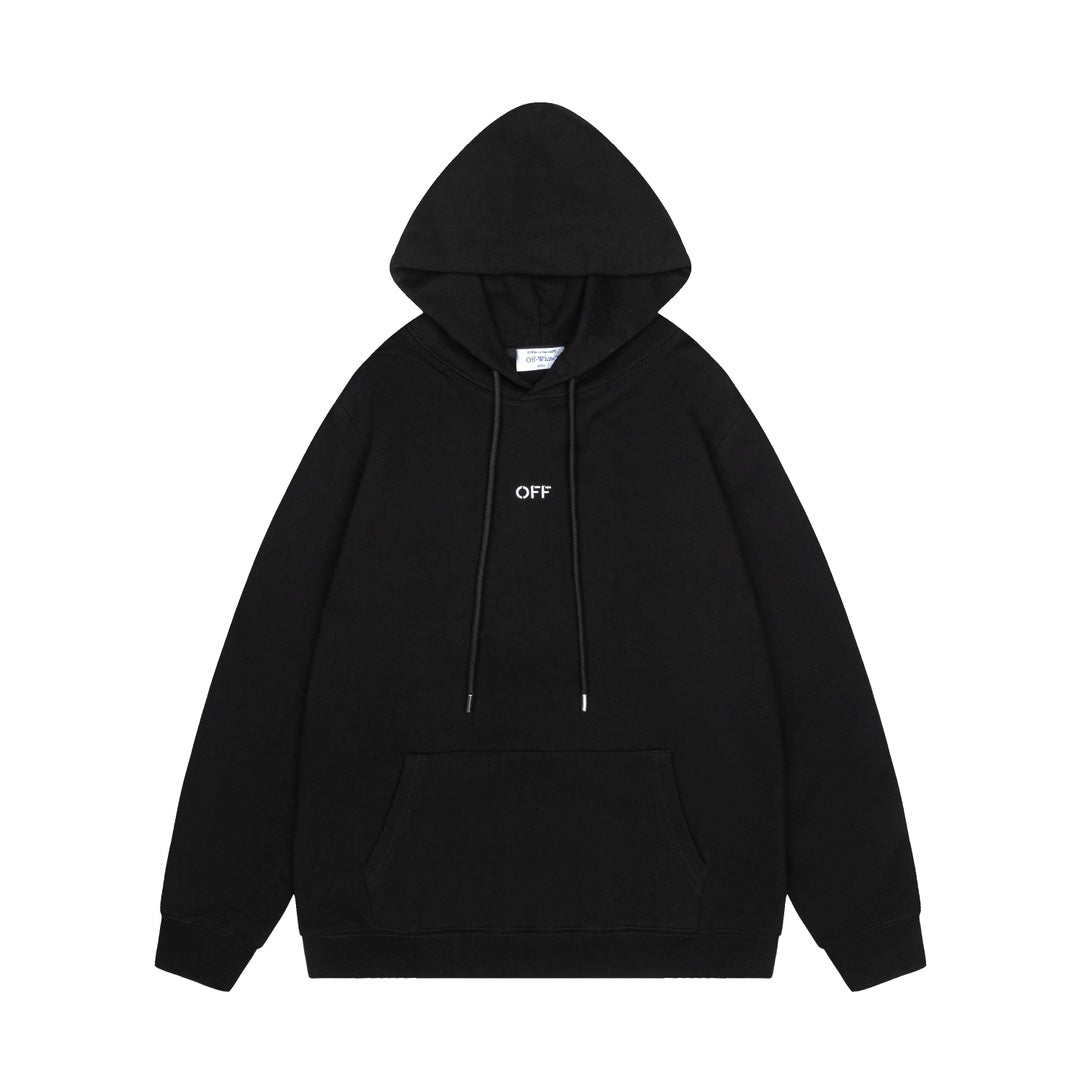 Off-White 24SS new embroidered scythe and arrow loose-fit hoodie