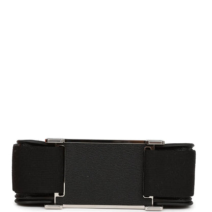 Hermès Geta Black Chevre Palladium Hardware