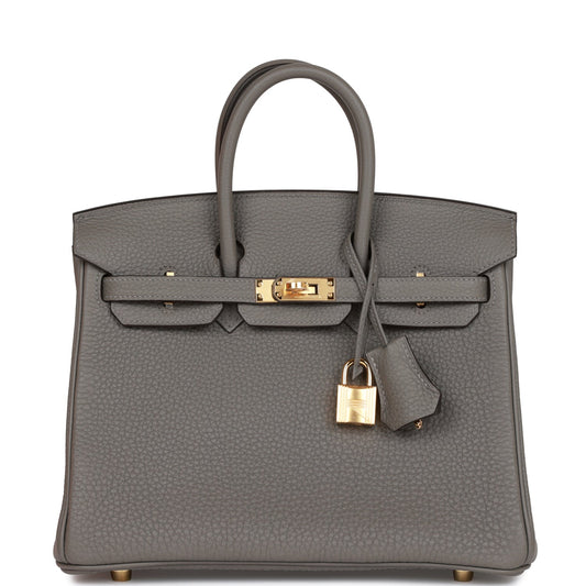 Hermès Birkin 25 Gris Meyer Togo Gold Hardware