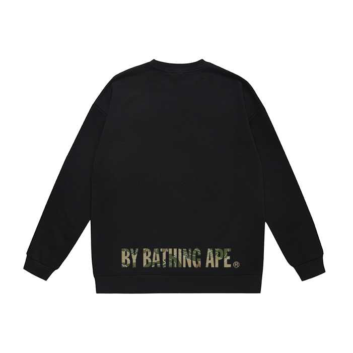BAPE camo Ape Face logo graphic crewneck sweatshirt