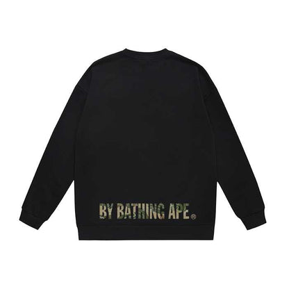 BAPE camo Ape Face logo graphic crewneck sweatshirt