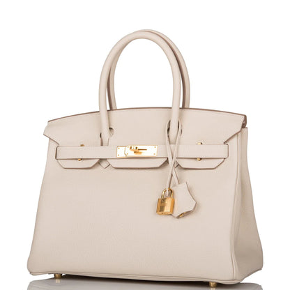 Hermès Birkin 30 Craie Togo Gold Hardware