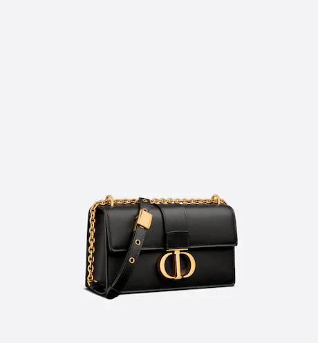 30 MONTAIGNE BAG WITH CHAIN Black Calfskin