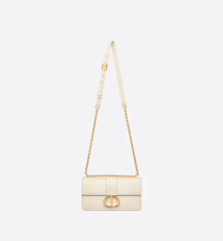 30 MONTAIGNE BAG WITH CHAIN Latte Calfskin