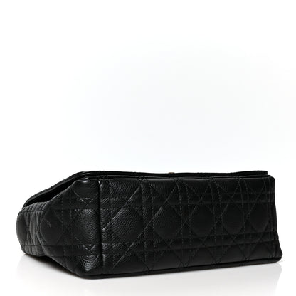 CHRISTIAN DIOR Calfskin Cannage Caro Bag Black