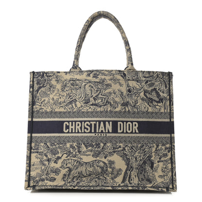 CHRISTIAN DIOR Large Toile Book Tote Blue 5JOJM4YD
