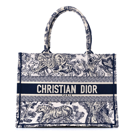 CHRISTIAN DIOR Canvas  Toile Book Tote Blue