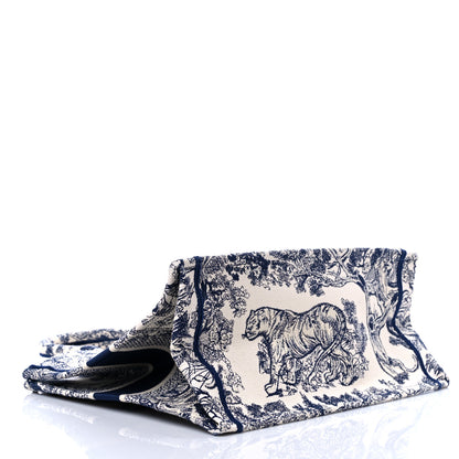 CHRISTIAN DIOR Canvas  Toile Book Tote Blue