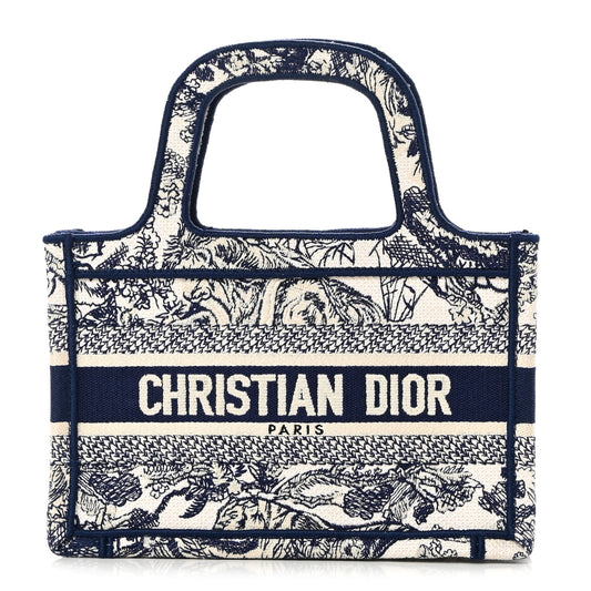 CHRISTIAN DIOR Mini Toile Book Tote Blue