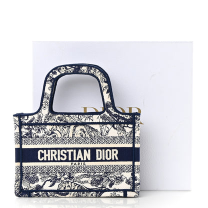 CHRISTIAN DIOR Mini Toile Book Tote Blue
