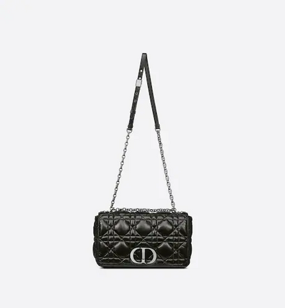 LARGE DIOR CARO BAG Black Calfskin