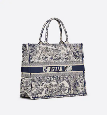 LARGE DIOR BOOK TOTE Blue Toile de (42 x 35 x 18.5 cm) 7ONMMANF