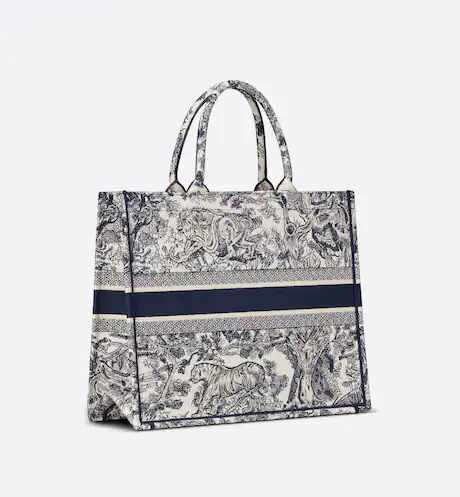 LARGE DIOR BOOK TOTE Blue Toile de (42 x 35 x 18.5 cm) 7ONMMANF