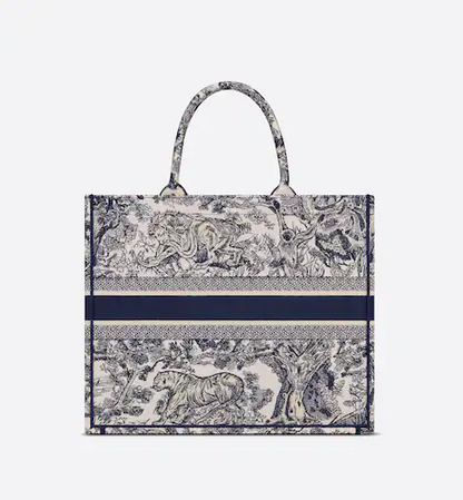 LARGE DIOR BOOK TOTE Blue Toile de (42 x 35 x 18.5 cm) 7ONMMANF