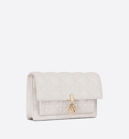 LADY DIOR CHAIN POUCH Latte