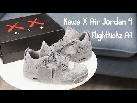 Kaws X Air Jordan 4 Retro Grey 2017 (LN5 A1 Batch)