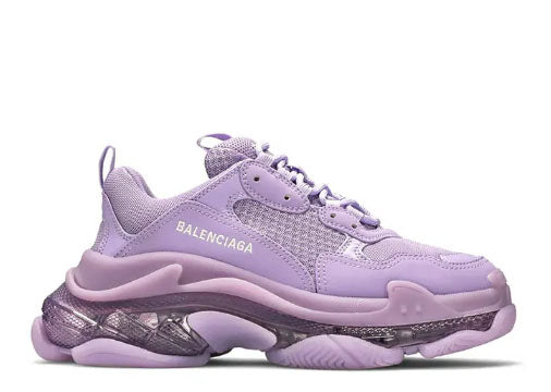 Balenciag* Triple S Clear Sole Purple (Womens)