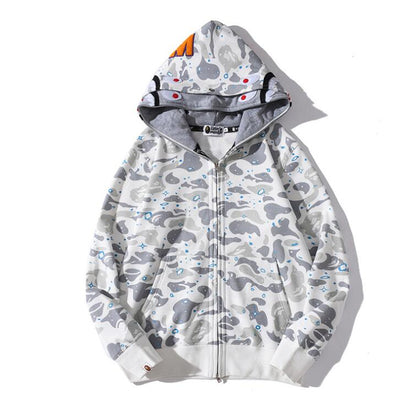 Bape Camo Double Shark Full Zip Hoodie