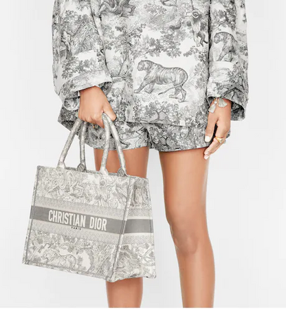 DIOR BOOK TOTE Gray Toile de (36 x 27.5 x 16.5 cm)