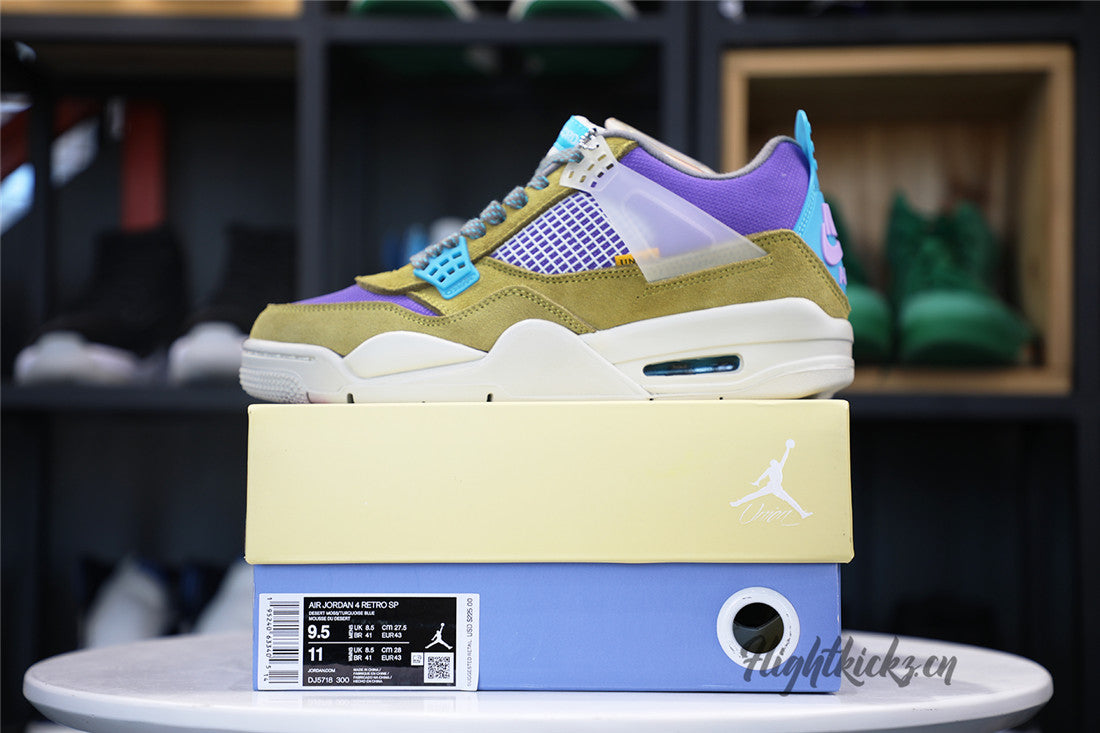 Union LA X Air Jordan 4 Retro Desert Moss 2021
