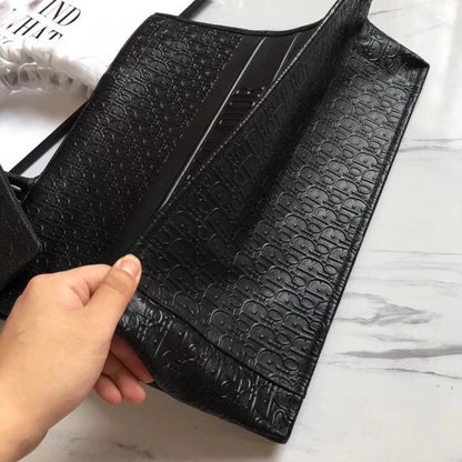 Dior Book Tote Bag In Black Calfskin