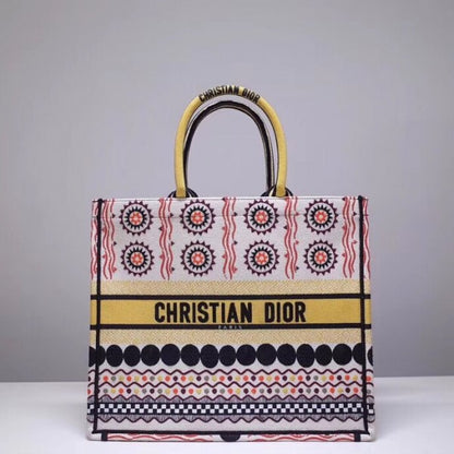 Dior Book Tote Bag In ed Geometric Canvas