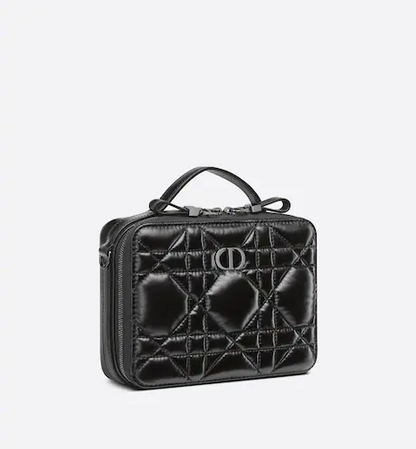 DIOR CARO BOX BAG Black Calfskin