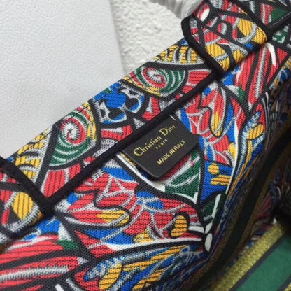Dior Book Tote Bg In Butterfly Canvas