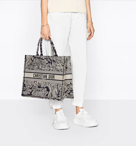 LARGE DIOR BOOK TOTE Blue Toile de (42 x 35 x 18.5 cm) M1IHOLJL