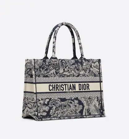 DIOR BOOK TOTE Blue Toile de (36 x 27.5 x 16.5 cm) W2DWMJTT