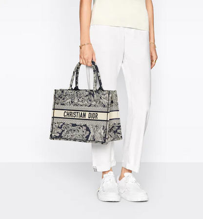 DIOR BOOK TOTE Blue Toile de (36 x 27.5 x 16.5 cm) ZVPWI6OZ