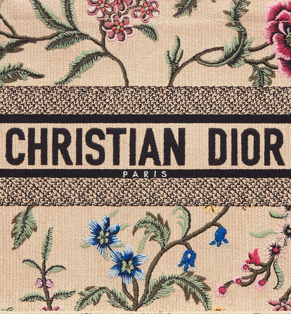 DIOR BOOK TOTE Natural  with Dior (36 x 27.5 x 16.5 cm)